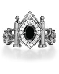 Azura Jewelry New York - Sanctum Of Shadows Onyx Ring Vermeil - Lyst