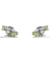 Onia - Peridot & Diamond Cluster Tri-Studs - Lyst