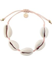 Adriana Pappas Designs - Natural Shell Adjustable Bracelet On Colored Cord - Lyst