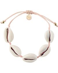 Adriana Pappas Designs - Natural Shell Adjustable Bracelet On Colored Cord - Lyst