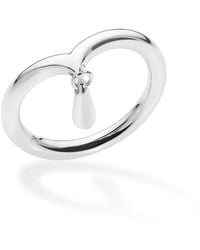 Lucy Quartermaine - Sterling Mini Drop Ring - Lyst