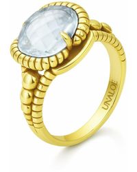 Unaloe - Handcrafted Sterling- Plated Ring With Sky Zircon – Made - Lyst