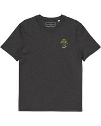 Anchor and Crew - Heather Bonsai Garden Dystopia Organic Cotton Embroidered T-Shirt - Lyst