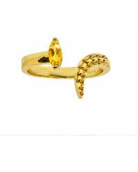 NASI SILVER - Croctail Marquise Ring- Citrine - Lyst