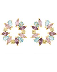 Lavani Jewels - Goldplated & Multicoloured Amal Earrings - Lyst