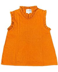 Lindsay Nicholas New York - Frill Crewneck Shell - Lyst