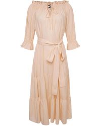 LAtelier London - Zara Bardot Midi Dress - Lyst