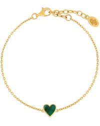 Karma and Luck - Malachite Heart Chain Bracelet – Love & Protection Gemstone Jewelry – Love's Shield - Lyst