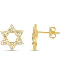 SHYMI - Pave Star Of David Studs - Lyst