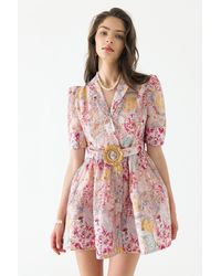 We Are Kindred - Aurora Silk Belt Mini Dress - Lyst