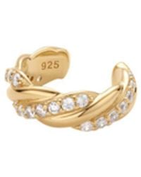 Vanhi - Vera Twisted Crystal Ear Cuff - Lyst