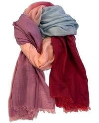 Tiger and the Monkey - Ombre Raspberry Silk Cotton Pareo Wrap Scarf - Lyst