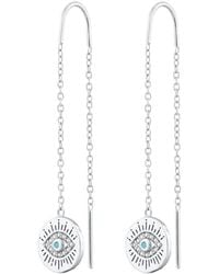 Scream Pretty - Threader Earrings with Evil Eye Charm - Lyst