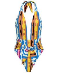 Montce - Abstract Tropez Tie-up One-piece - Lyst