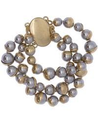 Saachi - Half Moon Pearl Statement Bracelet - Lyst