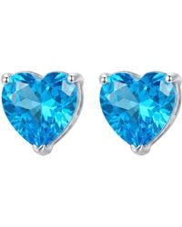 LÁTELITA London - Amore Heart Topaz Stud Earrings - Lyst