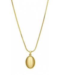 By Ozge - Cat's Eye Plated Necklace - Lyst