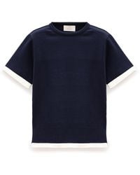 Peraluna - Rumi Knit Slit Cotton Blouse - Lyst