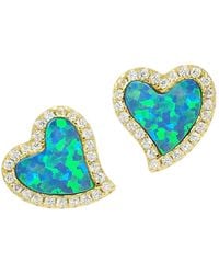 KAMARIA - Amore Heart Stud Earrings - Lyst