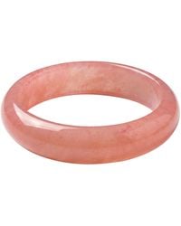 seree - Blush Pink Jade Stone Bangle - Lyst