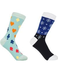 Peper Harow - Made in England - Royal Flush & Snowflake Socks Bundle - Lyst