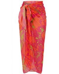 LOVEIST STORE - Orneta Abstract Print Sarong Pareo - Lyst