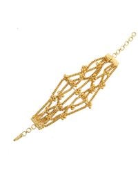 Meraki by Rashmi Bajaj - Golden Bloom Layered Bracelet - Lyst