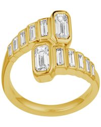 Artisan - 14K Emerald Cut Diamond Bypass Ring - Lyst
