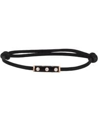 Ecce | Artisan Diamonds - Solid 14Ct Enameled Diamond Cylinder Cord Bracelet - Lyst