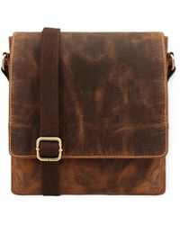 Lloyd Baker - Callum Distressed Leather Crossbody Bag - Lyst