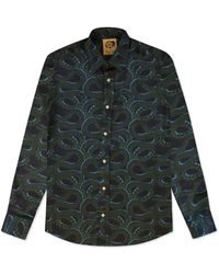 Gresham Blake - Midnight Snakes Silk Shirt - Lyst
