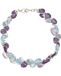Lori Kaplan Design - Signature Topaz With Amethyst Sterling Bracelet - Lyst