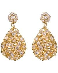 Lavish by Tricia Milaneze - Clear & Aurora Handmade Earrings - Lyst