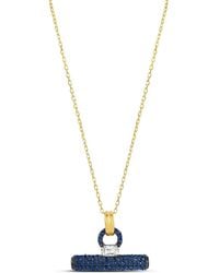 SHYMI - Pave T Bar Necklace - Lyst