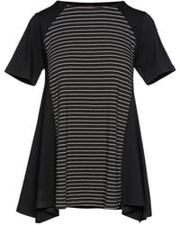Conquista - Short Sleeve Top With Stripe Detail - Lyst