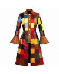 Zasta Studio - The Queen Of Hearts Italian Leather Trench Coat C - Lyst