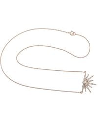 Artisan - Solid Rose Gold Starburst Natural Diamond Necklace - Lyst