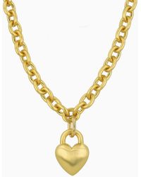 LOTT.gioielli - Link Love W/ Heart Necklace M - Lyst