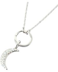 Harfi - Sterling Crescent Moon Pendant Charm Necklace - Lyst
