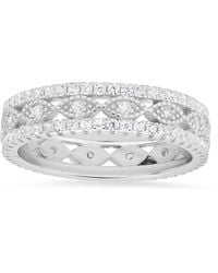 Kylie Harper - Vintage Diamond Cz Eternity Band Ring - Lyst