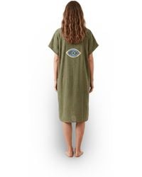 Casa Duniya - Cotton Evil Eye Embroidery Soleil Swimsuit Cover-Up - Lyst
