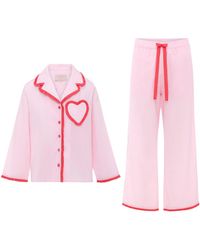 Love Letters X - Dolce Soft Rosa Baby & Coral Pyjama Set - Lyst