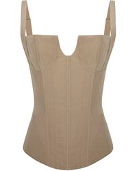 Pcfg - Neutrals Corset Top - Lyst