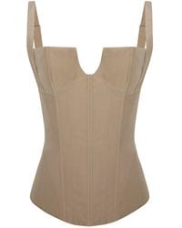 Pcfg - Neutrals Corset Top - Lyst