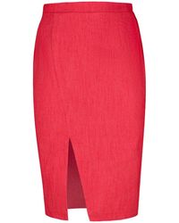Conquista - Denim Style Pencil Skirt - Lyst