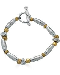 Loni Paul Jewelry - Mixed Metal Organic Bead Bracelet - Lyst