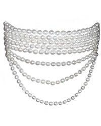 Leni James - The Victoria Pearl Choker Necklace - Lyst