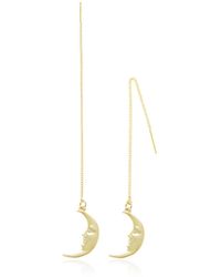 C.J.M - Chain Moon Earrings - Lyst