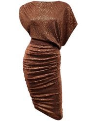 Me & Thee - Neutrals Lucy Locket Copper Sequin Dress - Lyst
