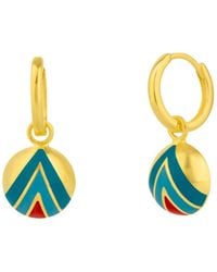 Spero London - Enamel Five Color Sterling Earrings - Lyst